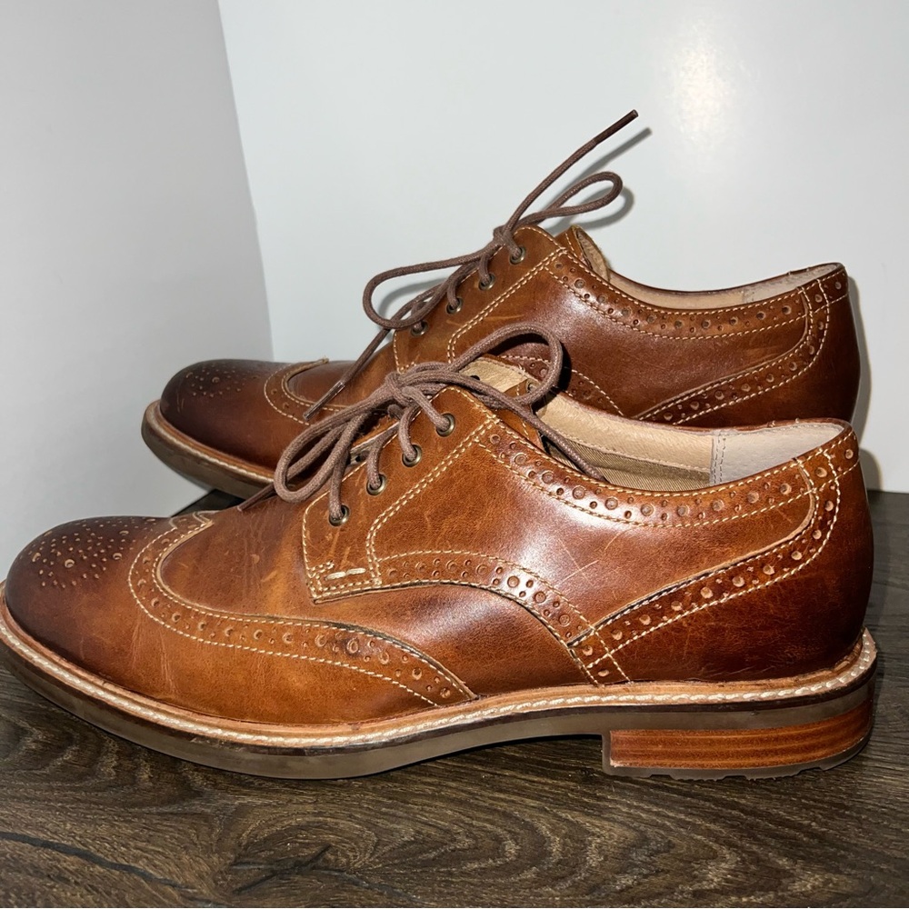 Sperry Shoes Men Size 10 Oxford Brown Leather Dress Boat